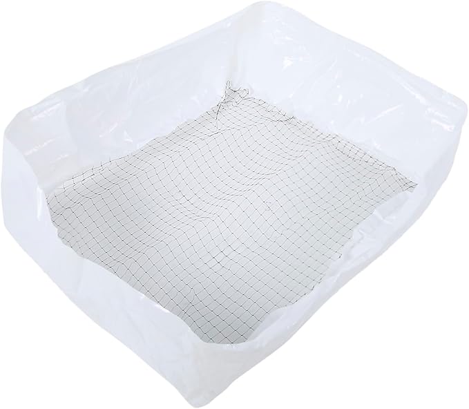 Cat Litter Scoop Bags, 20 Pack Nylon Filter Mesh for Sifting Waste, Reusable Deodorizing Cleaning Tool, 18x14 Inch Fine Grid for Cat Box