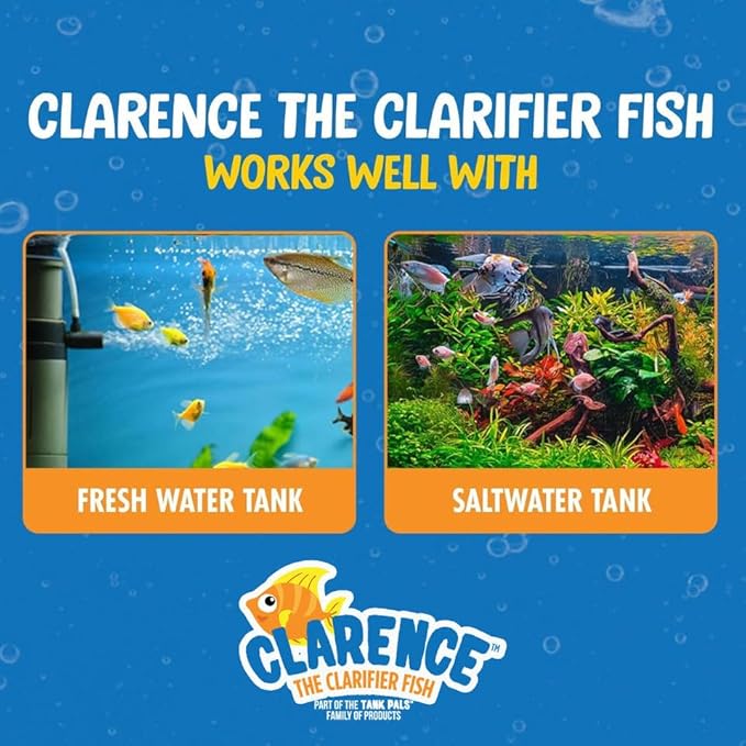 Aquarium Water Clarifier | Clear Cloudy Fish Tank Water Treatment, Safe for Freshwater & Saltwater Fish and Plants - Purple, 2 Pack