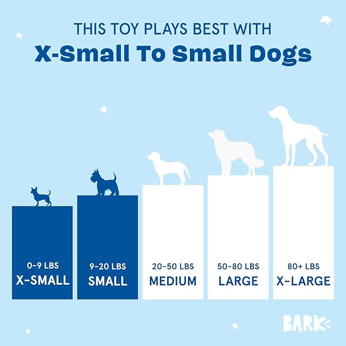 Barkbox Animal Squeakers Multi-Part Dog Toy – 4-in-1 Plush Toy Set with Treat-Hiding Crinkle Box & Three Squeaky Cookies – Fun Play for X-Small to Small Dogs