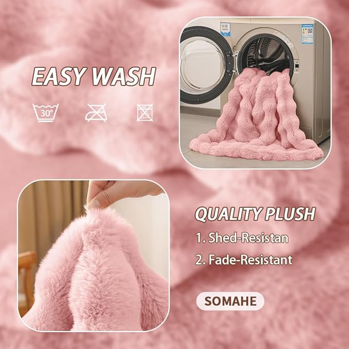 Self-Warming Cat Blanket, Dual-Side Plush Sherpa Throw with Anti-Static, Snuggle Mat for Kittens & Cats, Cozy Bed Topper for Windowsills & Couches, Machine Washable & Dryable, 21x18 Inch Pink