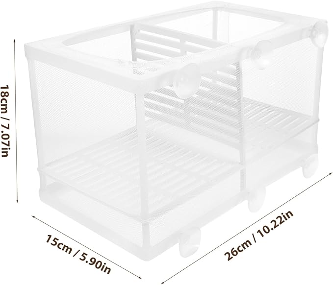 BESPORTBLE 2pcs Aquarium Fish Tank Partition Net Fish Netting for Decoration Breeding Tank Divider Isolation Mesh Random Style