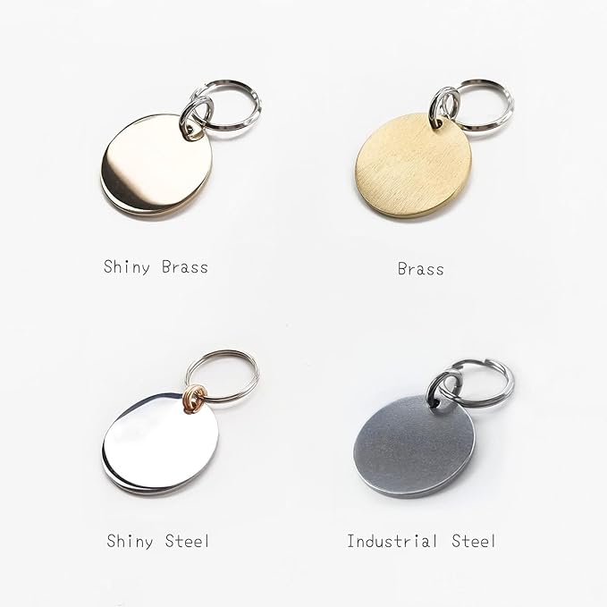 Cats Dogs ID Tags Personalized Lovely Symbols Pets Collar Name Accessories Simple Custom Engraved Products for Extra Small Four Legged Child Necklace Chain Anti-Lost Industrial Steel Charm