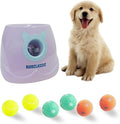 BESTHLS Automatic Dog Ball Launcher Interactive Tennis Ball Thrower Machine for Small Medium Dogs Fetching Distance 10-30ft (Purple)