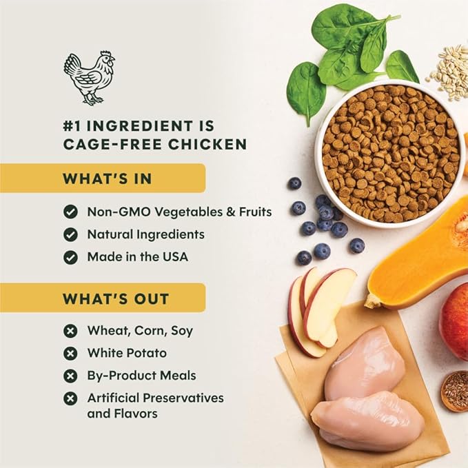Instinct BeNatural, Natural Dry Dog Food, Raw Coated Kibble, Whole Grain - Real Chicken & Brown Rice, 4.5 lb. Bag