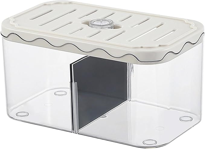 Small Fish Tank Aquarium Breeding Box Sturdy Acclimation Hatchery for Clownfish Bedroom, White