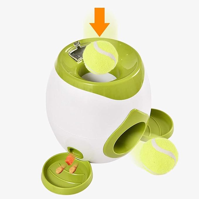 Automatic Ball Launcher for Dogs, Tennis Balls Launchers for Dogs, Interactive Dog Toys Tennis Balls Launcher for Small Dogs, Dog Fetch Ball Thrower for Indoor/Outdoor Playing (A)