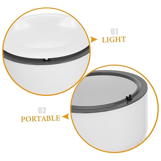 1Set Litter Disposal Bin Lid Operation Trash Bags Included Compact Plastic Waste Bin for Cat Litter Cute Desktop Trash Can for Tidy Space