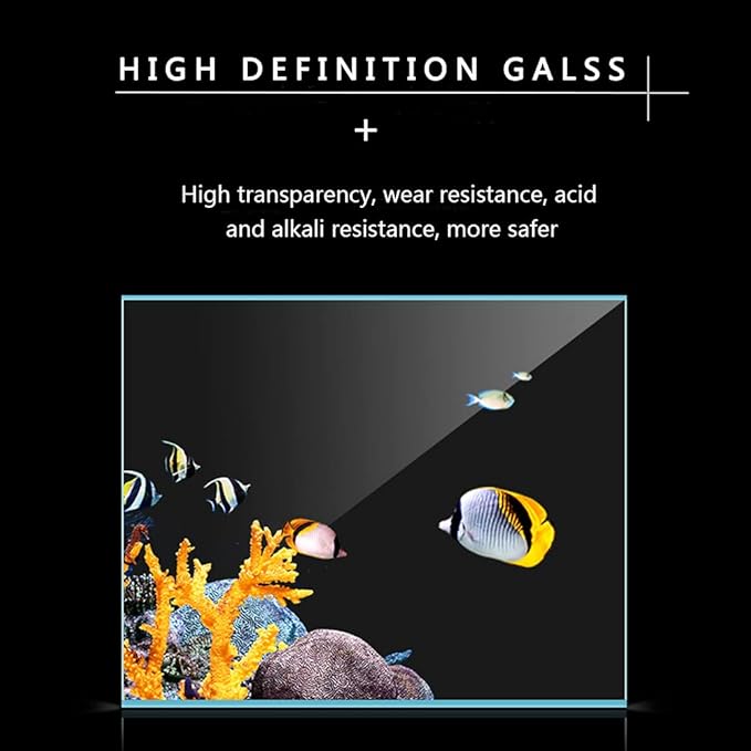 3 Gallon Aquarium Fish Tank, Rimless Aquarium Tank, 11.8" L × 7.9" H × 7.1" W