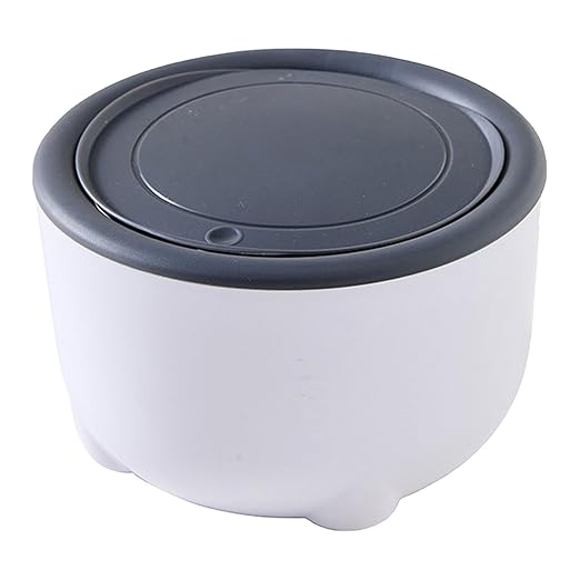 MYCENSE Cat Litter Trash Can Wastebasket Counter Garbage Bin Portable with Press Type Lid Mini Countertop Cat Litter Disposal Bin, Gray