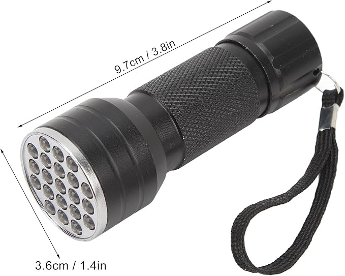 Black Light Flashlight, 21pcs LED Pet Urine Detector Light for Spot Detection, Outdoor Exploration, Portable Black Light Mini Flashlight for Pet Urine, Scorpion Hunting