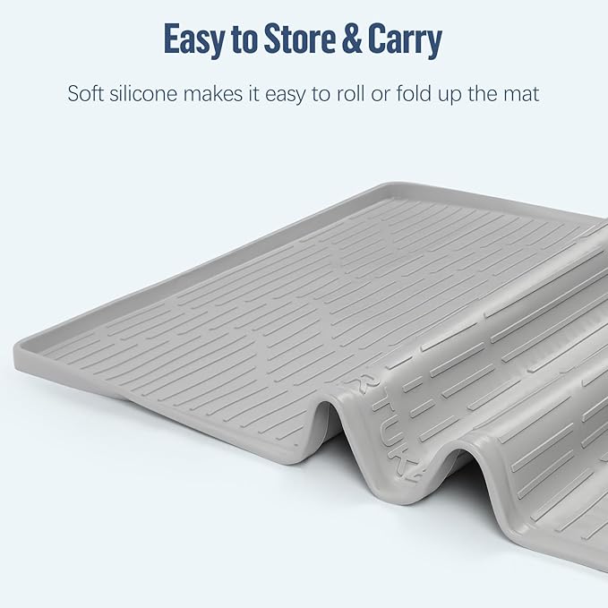 Pee Pad Holder for Dogs, 24" x 17" Silicone Pee Tray Mat High Edge, Leak-Proof, No Spill Pet Pad Holder for Puppy, Cat, Rabbit, Training Pads for Floor Protection, No Pee Pads