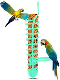 GOTOTOP Bird Millet Holder Parrots Feeder Hollow Basket Plastic Food Fruit Feeding Perch Stand Holder for Pet Bird Supplies 9.8in (Green