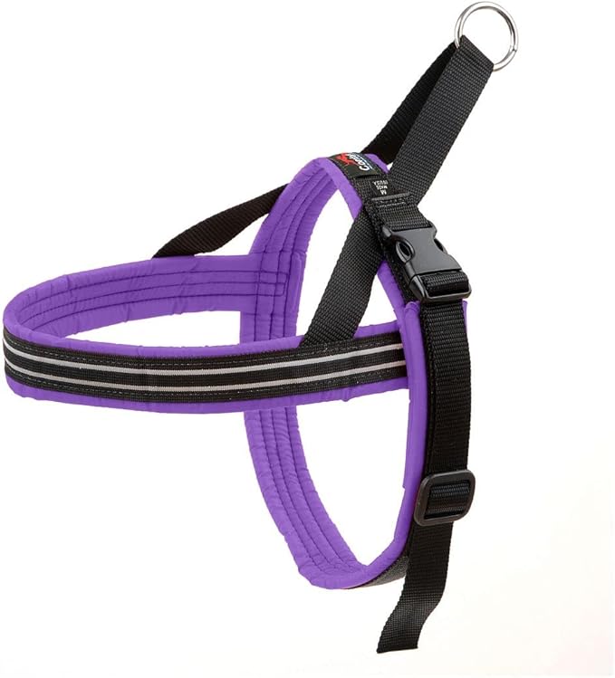 ComfortFlex Sport Dog Harness – No-Choke, Fully Padded, Non-Chafing Harness with Control Handle – Reflective, Lightweight, Adjustable for Active Dogs - Medium/Large, Purple