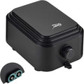 hygger Quiet <30dB Aquarium Air Pump, Adjustable Low Decibel Oxygen Fish Tank Pump 2 Air Outlets Ultra Silent Powerful Aerator Pump with Accessories Max 80GPH/160GPH/255GPH(10W, Up to 600Gallon)