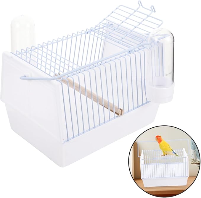 1set Portable Bird Carrier Travel Cage for Pets Lightweight Handle Design for Parrots for Travel Hiking and Outdoor Activities