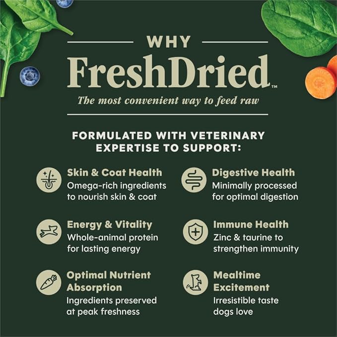 Instinct Freeze-Dried Meals, FreshDried Bites, Natural Dog Food, Grain-Free - Grass-Fed Beef, 14 oz. Bag