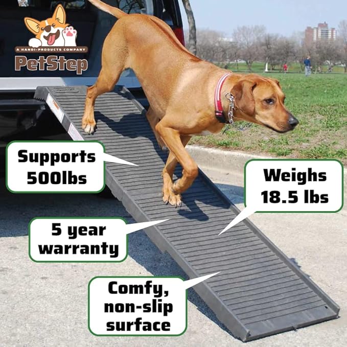 PetStep Dog Ramp for Pools - (Standard Legs, Khaki/Beige)- Small and Large Dog Pool Ramp for Above-Ground and In-Ground Pools