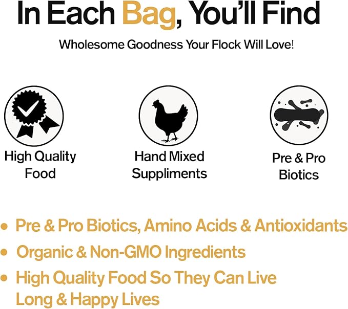 Naturally Fortified Treats – Protein Rich Supplement Suitable for Chickens, Hens and Ducks, Hand Mixed with USA Grown Ingredients – Solstice Blend – 32oz