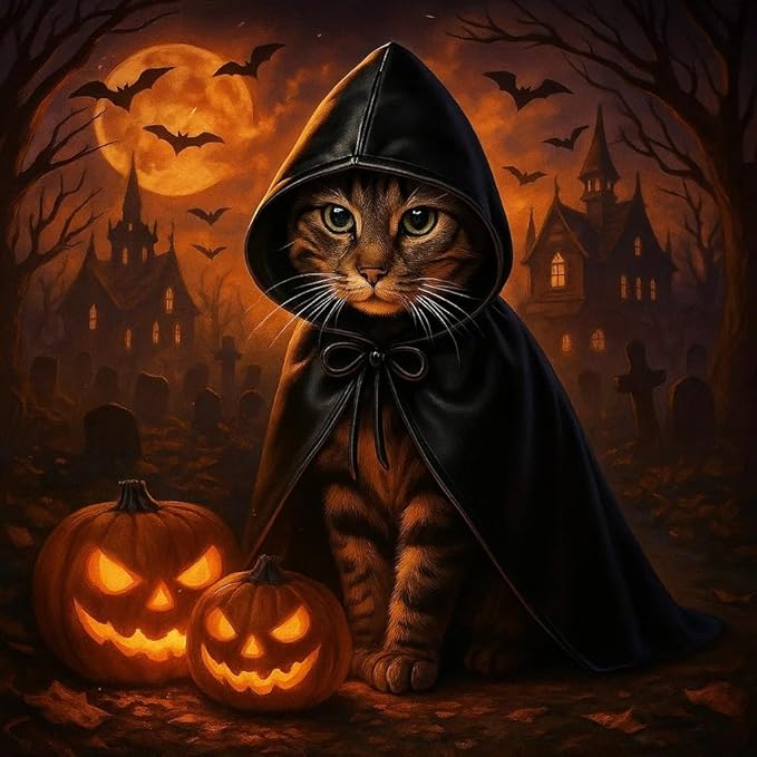 Black Bat Cat Mask and Cloak, Funny Bat Mask Cloak, Halloween, Clothes and Accessories for Cats