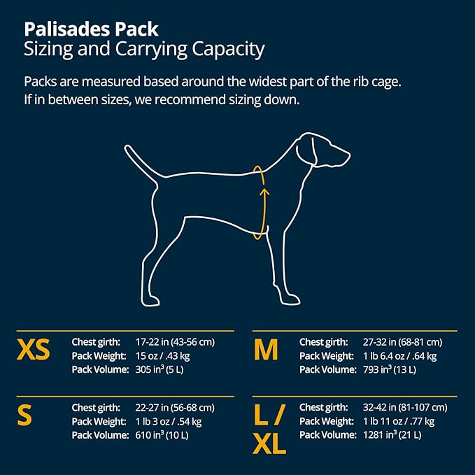 Ruffwear Palisades Dog Backpack, Multi-Day Pack with Removable Saddlebags, Breathable Adjustable Harness, Reflective Trim, Red Currant, Medium