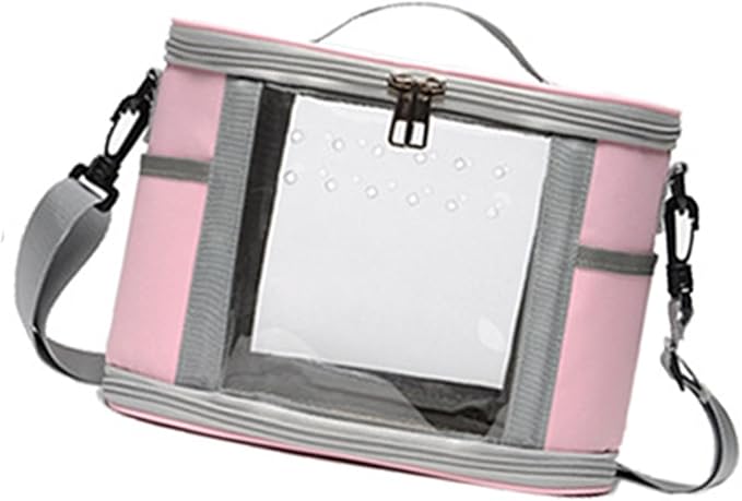Portable Bird Carrier for Small Pets and Birds, Pink L