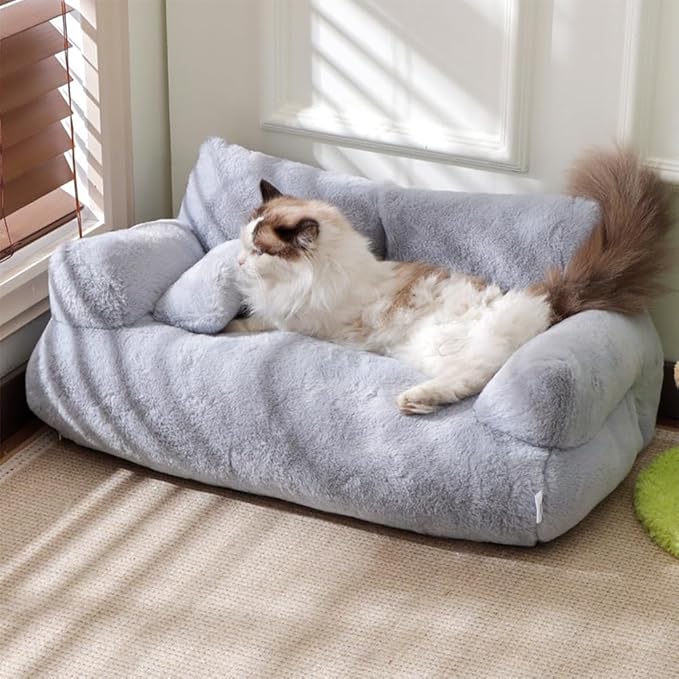 Cat Sofa Bed Pets Cute Couch,Medium Dog, Large Cat Sofa Pet Bed cat Supplies for Indoor (Gray, X-Large)