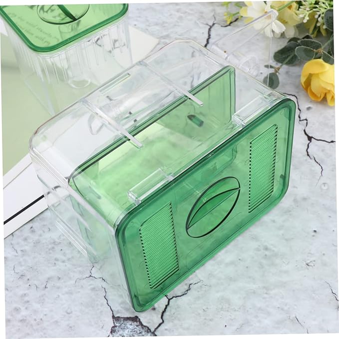 Happyyami Self-Guided Incubator Box for Fish Breeding Transparent Isolation Tank Safe Environment for Juvenile Fish Protects Against and Improves Survival Rates