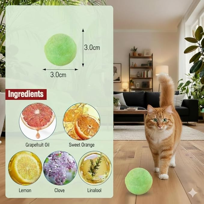 Natural Peppermint Oil Cat Deterrent Outdoor and Indoor, Keep Cats Permanently Out of Yard, Lawn, Garden, Furniture, Mulch & Flower,8 Pack