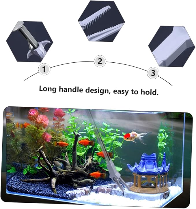 FRCOLOR 4pcs Water Plant Tweezers for Aquarium Cleaning Waterweed Planting Clips for Feeding Fish and Maintaining Aquatic Plants