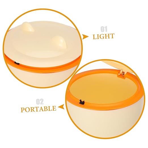 1set Sealed Cat Litter Trash Can with Lid Includes Waste Container for Efficient Cat Poop Storage Prevents for Spaces Cartoon Design
