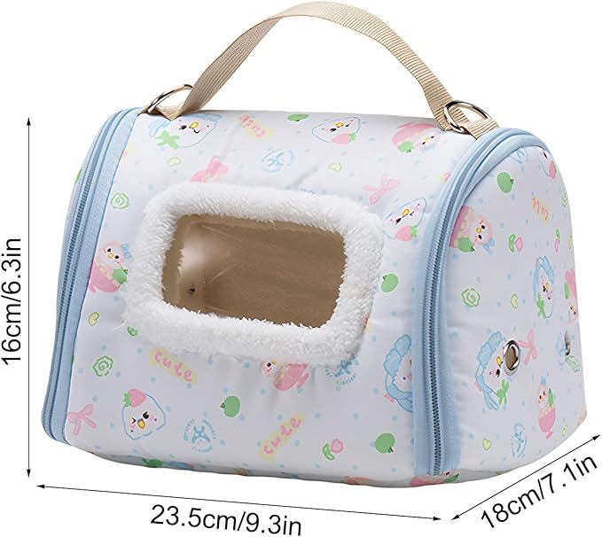 Parrot Travel Carrier - Windowed Bird Transport Box, Portable Wild Bird Carrier, Birds Transport Cage | Ideal for Parakeet Conure Cockatiel Canary African Grey Lovebird Hiking Camping Outdoor Travel