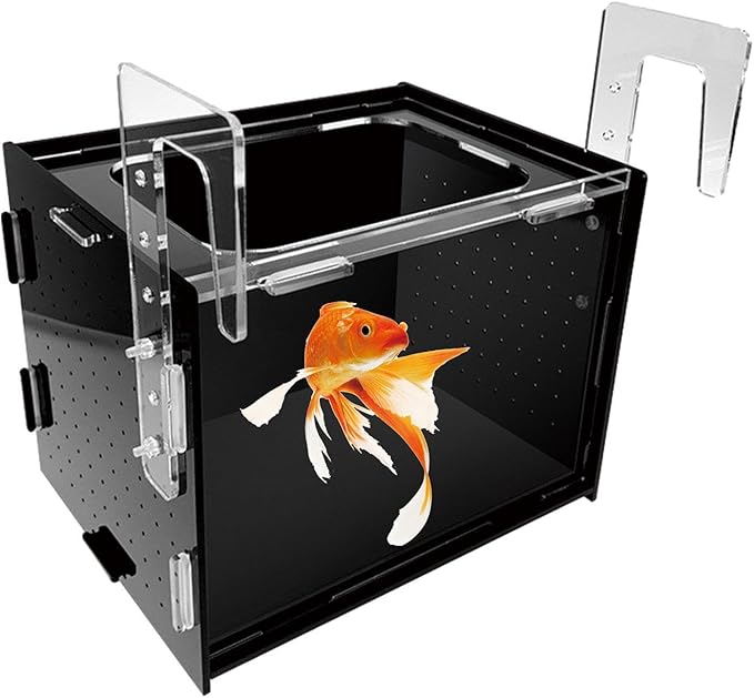 Fish Breeding Box, Fish Isolation Box, Sturdy Separation Easy Installation Clear Hanging Incubator for Clownfish Betta, 10x10x10cm