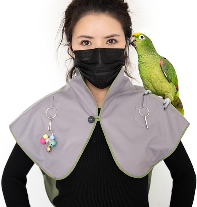 Interactively Play Parrot Shoulder Protector Neck Guard Pet Bird Parakeets Shawl Anti-Scratch Multifunctional Shawl - 1Pcs (Purple-Regular)