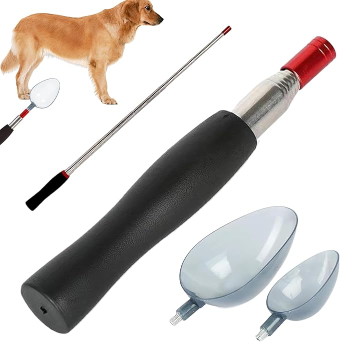Dog Hygiene Tool for Urine Management, Pet Pee Collection Device, Telescopic Reusable Dog Urine Catcher with Handle, Indoor Outdoor Puppy Bathroom Aid, Free Sanitary Cleanup Kit