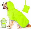 Lukovee Dog Raincoat, Adjustable Dog Rain Jacket with Clear Hooded Double Layer for Large Medium Small Dogs Puppies, Waterproof Rain Coat Poncho with Reflective Storage Pocket & Rim (Green,XXXL)