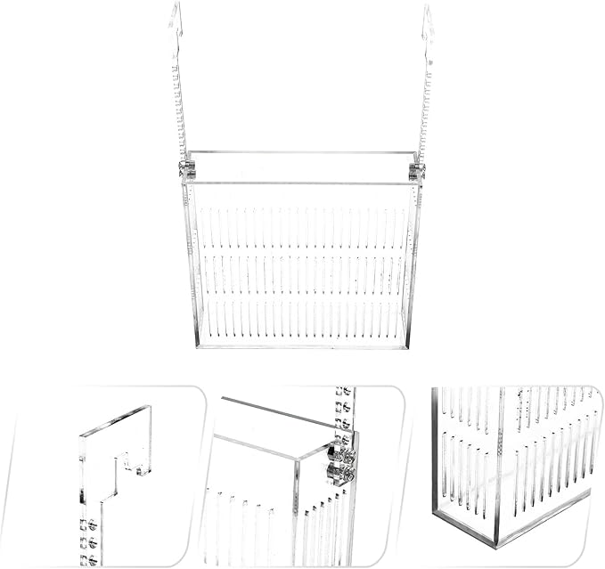 Fish Breeding Box Acrylic Incubator Tank with Hanging Design, Medium Aquarium Nursery for Fry and Guppy Fry Isolation in Home Aquariums
