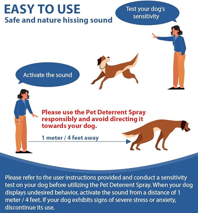 Pet Instructor Spray for Dog, 75ml Spray Corrector Dog Trainer, Safe Humane & Effective Stop Barking, Jumping Up, Food Stealing, Dog Fights & Attacks, Help Stop Unnecessary Dog Behaviour (1 Pack)