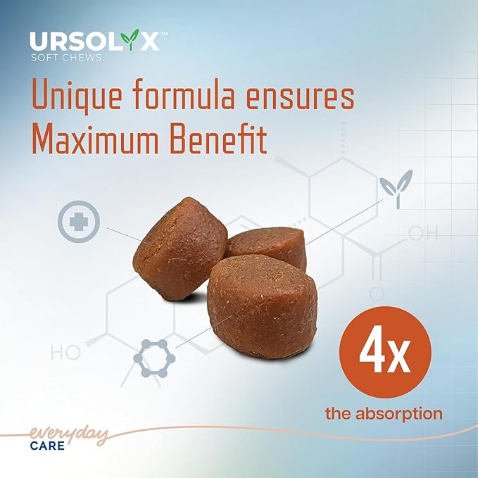 Virbac URSOLYX™ Soft Chews for Dogs | Muscle Health Support for Senior, Active or Recovering Dogs, Medium 30-60lbs | 60 Count 2- Month Supply