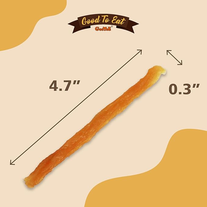 Gootoe Soft Turkey Tendon Stirip with Pumpkin 3oz, Chewy Snack, USA-Sourced Turkey Tendon, Premium Training Chews, Hypoallergenic, Reseal Value Bags, Ideal for Small & Senior Dogs