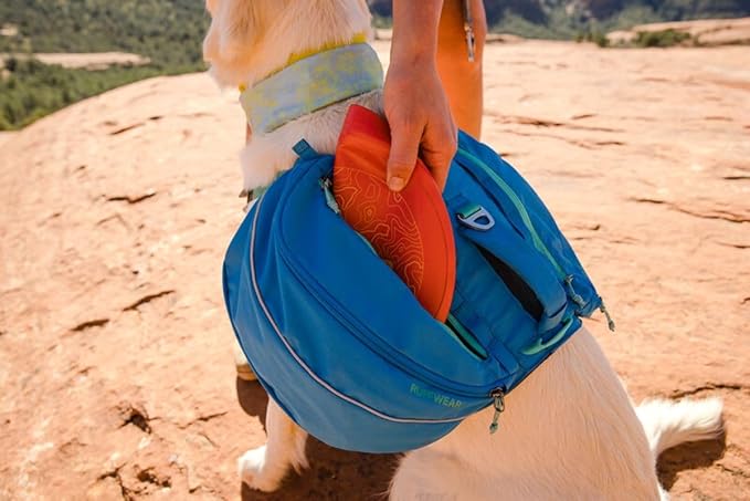 Ruffwear, Camp Flyer Dog Frisbee, Lightweight 8.7 in Flexible Flying Disc Dog Toy for Land Fetch, Soft on Teeth, Durable/High‑Visibility, Waterproof Finish, Doubles as Bowl, Red Sumac