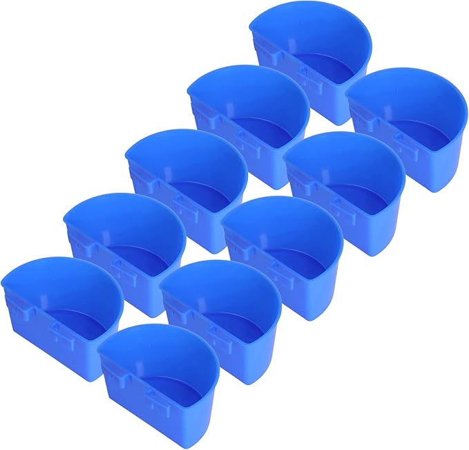Zerodis Pigeons Feeding Cups, Plastic Bird Dish for Watering and Feeding, Easy to Hang Supplies for Bird Breeders and Pet Owners (S #12)