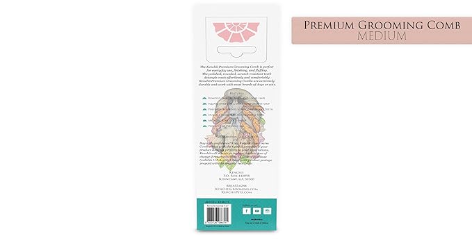 Kenchii Premium Satin Rose Gold Grooming Combs (Medium)