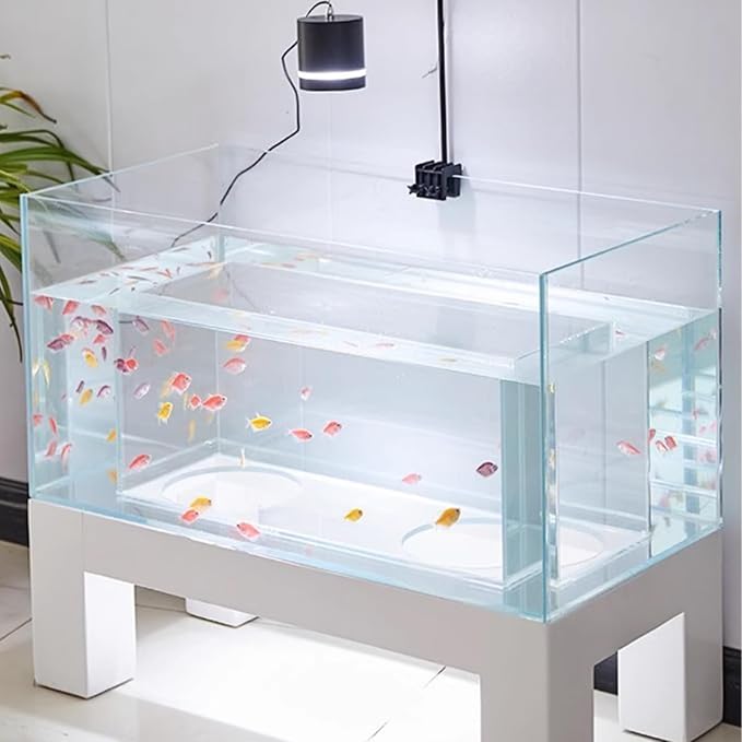 20 Gallon Cat Bed Aquarium Fish Tank - Immersive Viewing Glass Cat Cave, Cat Entertainment Equipment with Tunnel for Indoor Cats, Turtle & Betta（31.5x15.7x17.7in） B 31.5x15.7x17.7in
