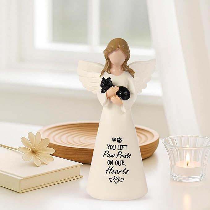 Cat Memorial Gifts for Loss of Cat - Sympathy Gift for Cat Lovers, Pet Memorial Keepsake for Grieving Cat Owners, Remembrance Gifts for Loss of Pet (Black Cat)