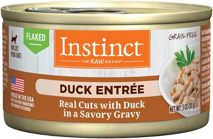 Instinct Flaked Entrée Wet Canned Cat Food - Duck, 3 Ounce (Pack of 24)