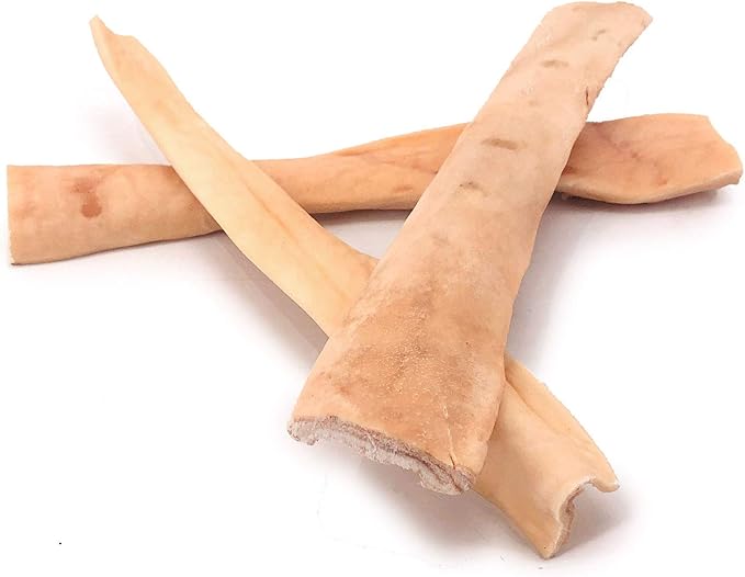 ValueBull Beef Cheek Slices, Long Lasting Dog Chews, Thick 9-10 Inch, 10 Count - Long Lasting Dog Chews, Rich in Collagen, Single Ingredient, Cleans Teeth