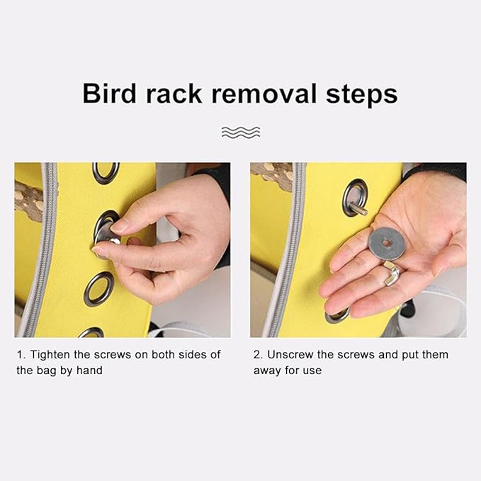 Bird Carrier Bag, Bird Pet Parrot Carrier Cage Backpack Holders Wood Travel Portable Bag Breathable, Bird Travel Cage, Lightweight, Transparent Bird Travel Carrier