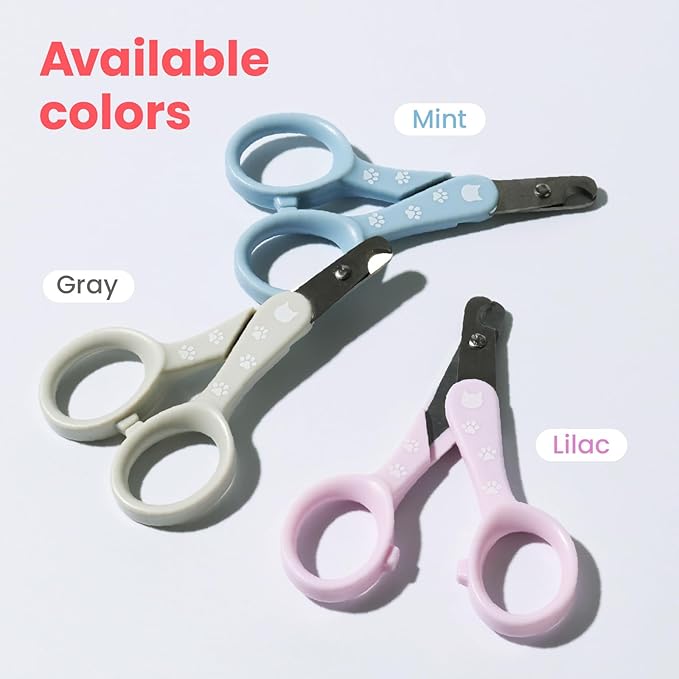 NecoIchi - Purrcision Feline Nail Clippers | Ultra-Sharp Cat Nail Clipper for Safe Trimming | Stainless Steel Blades, Cat Claw Clippers, Ideal for Indoor Cats (Mint)