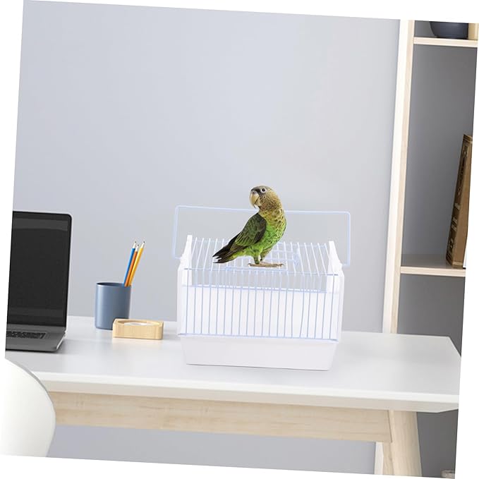 1set Portable Bird Carrier Cage for Parrots and Small Birds Lightweight Travel Cage Handle for Outings Metal and Design for Transport