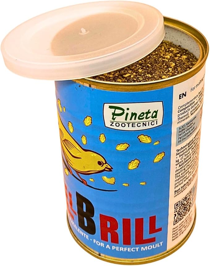 Pineta VellBrill 200g - Bird Supplement and Vitamin for Canaries - Canary Molting Supplement to Release The Stress of The Shedding Season, Enhance Diet and Promote Healthy